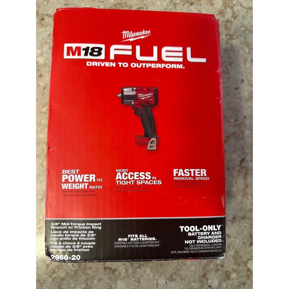 Milwaukee M18 FUEL 3/8 Mid-Torque Impact Wrench Friction Ring 2960-20 Tool Only
